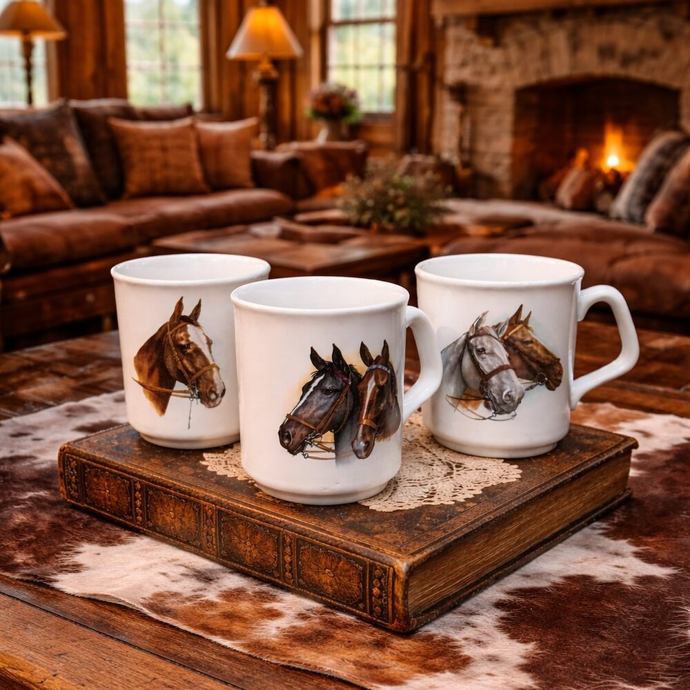 Tams vintage equestrian cups made in England.